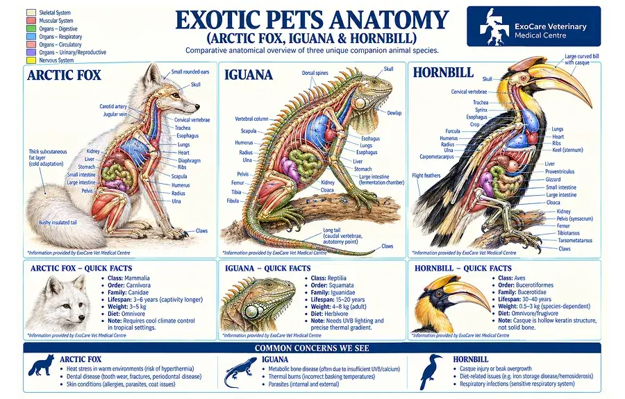 exotic animal anatomy exocare exotic vet subang jaya
